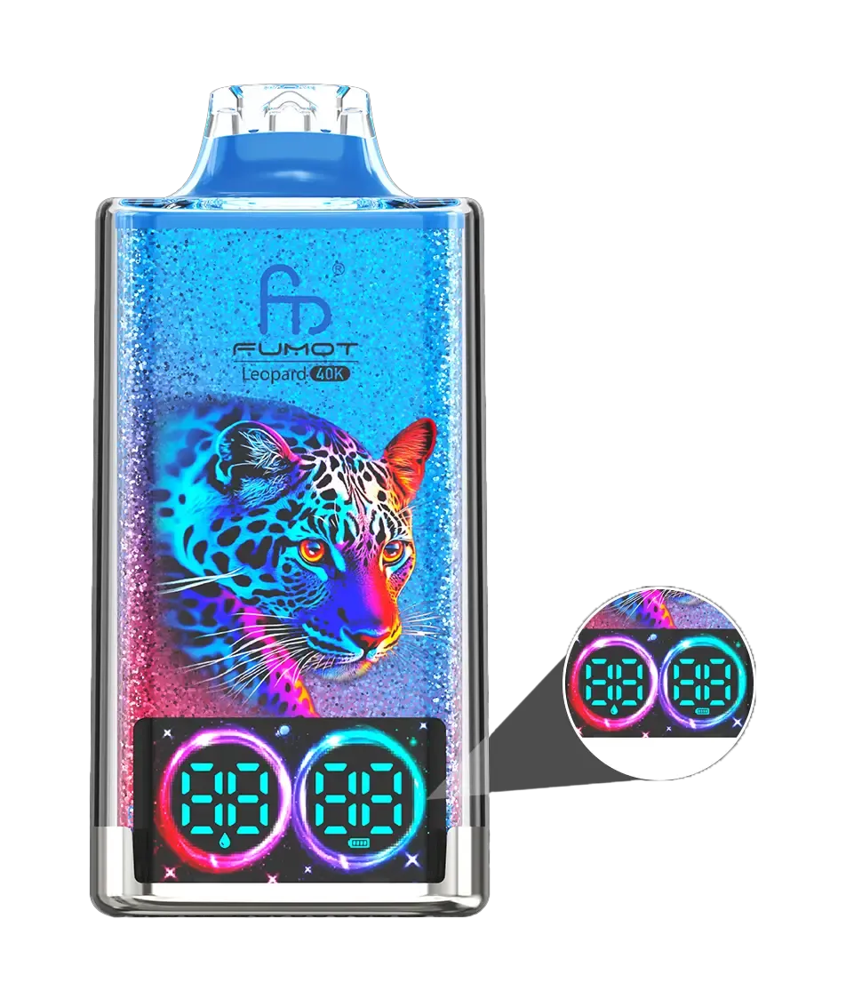 Fumot Leopard 40K LED-Display zeigt Akku und Liquidstand